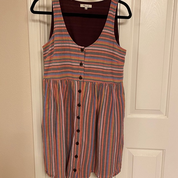 Madewell Rainbow Stripe Dress - Picture 2 of 5
